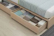 bed with drawers