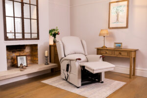 Recliner chair in living room. 