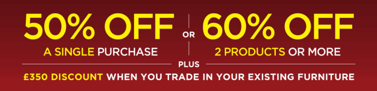 50% off a single purchase or 60% off two products or more