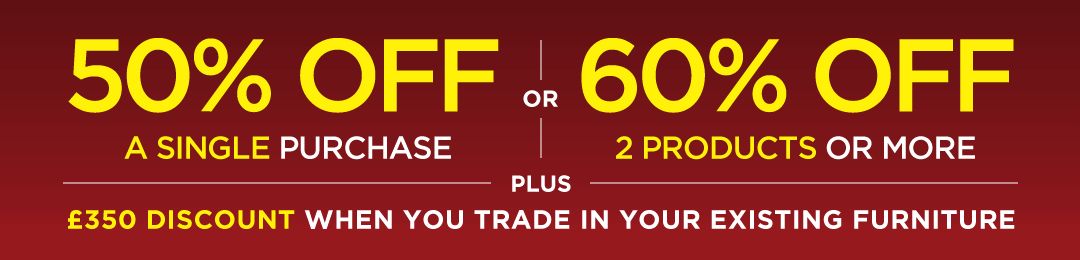 50% off a single purchase or 60% off two products or more