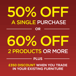 50% off a single purchase or 60% off two products or more